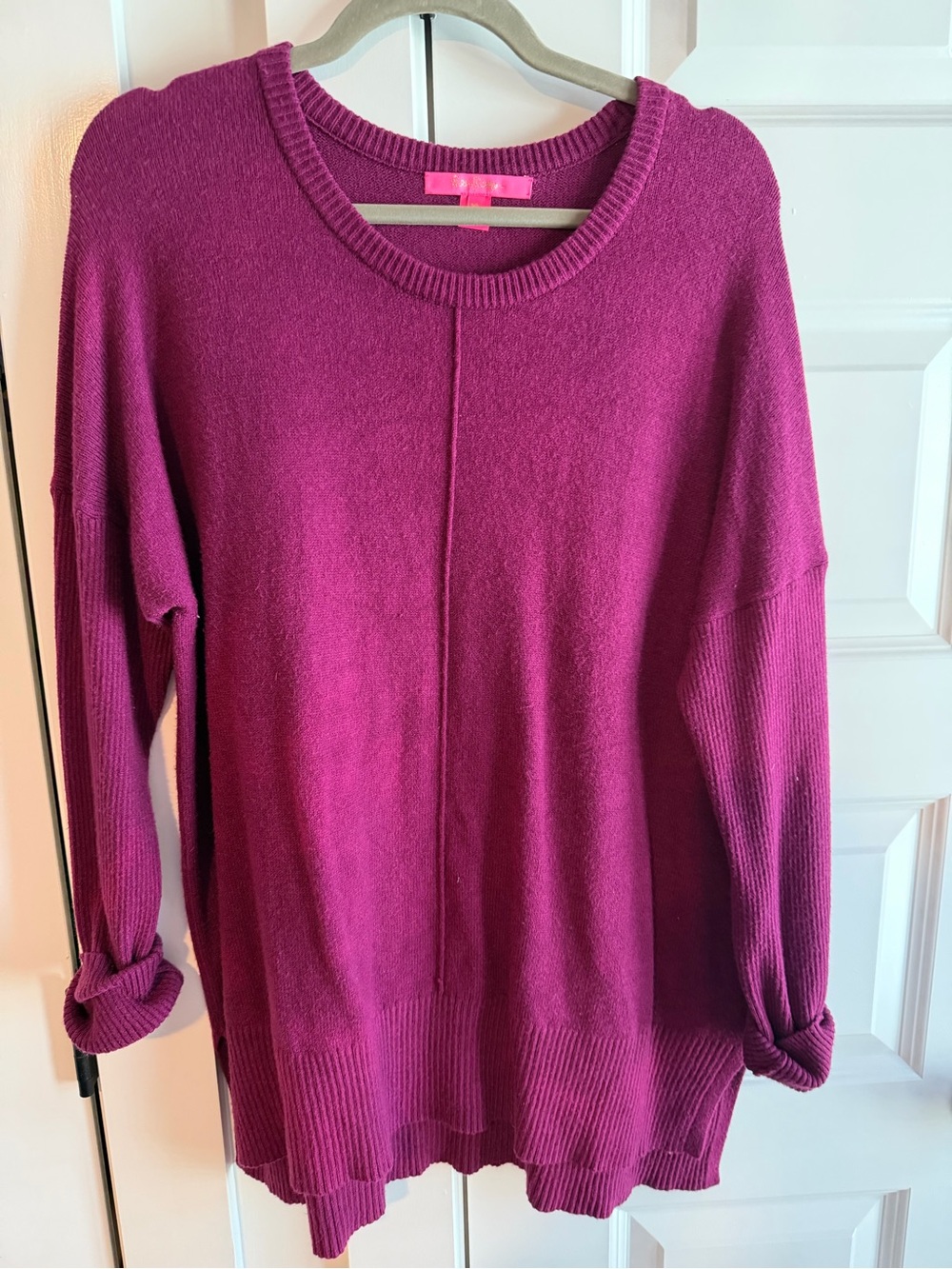 Lilly Pulitzer Sugartown sweater in magenta knit